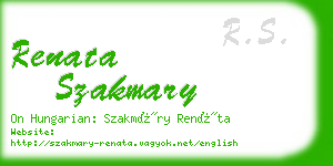renata szakmary business card